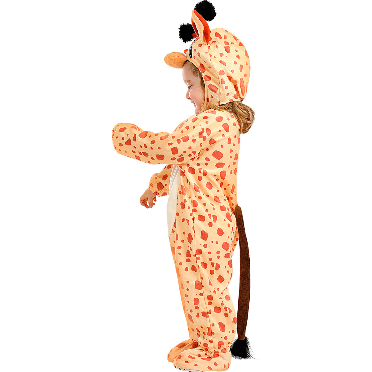Op deze afbeelding zie je een Kostuums, van het merk Funidelia. Giechelend Grappig Girafje Kind Kostuum