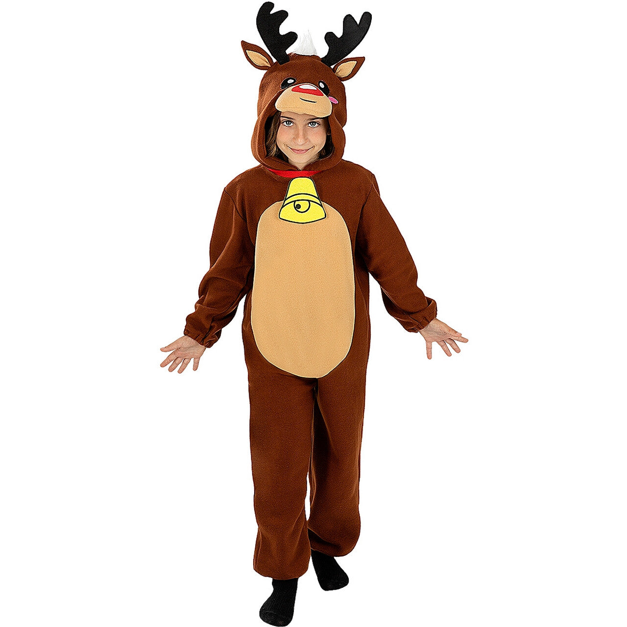 Op deze afbeelding zie je een Kostuums, van het merk Funidelia. Reinout Rendier Onesie Kind Kostuum