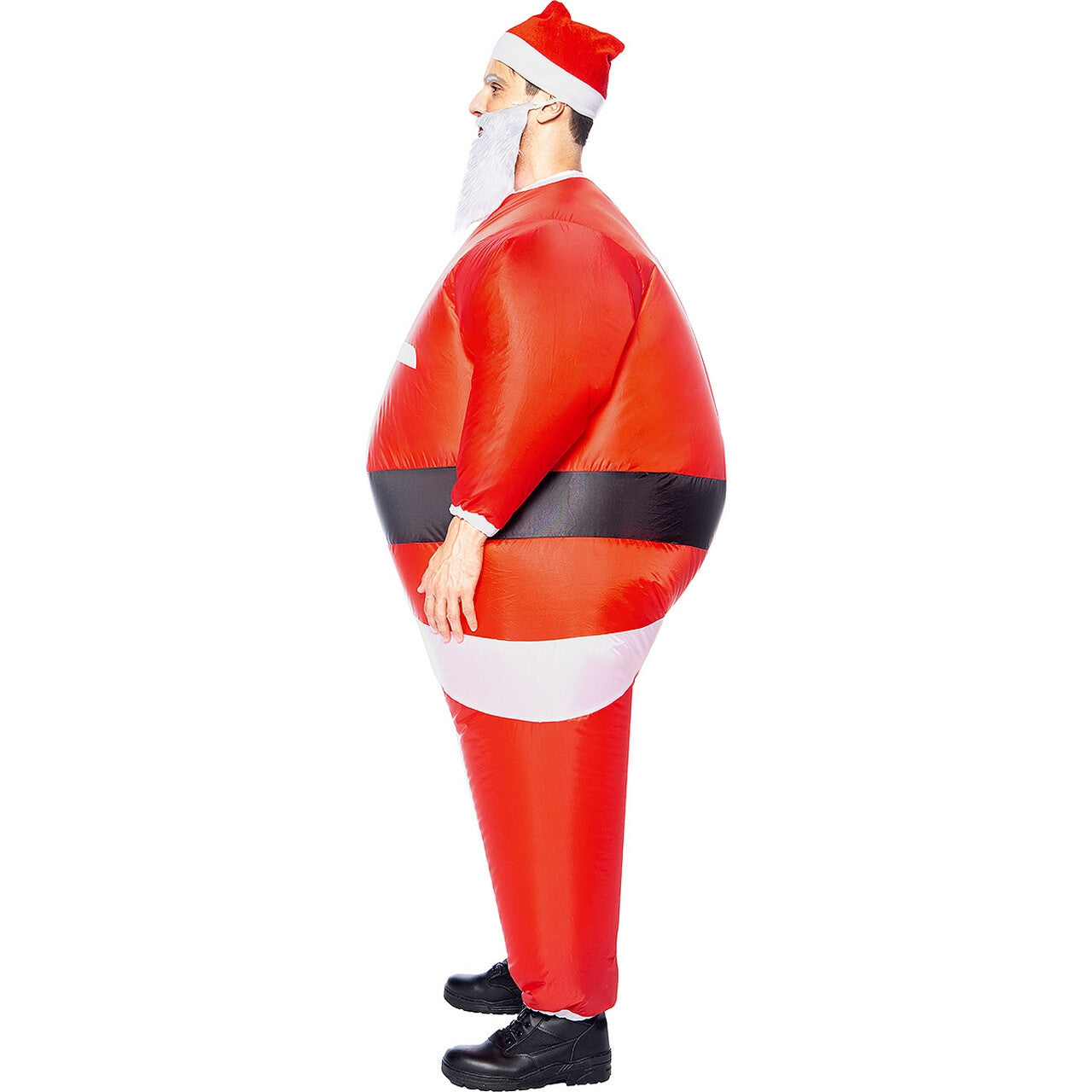 Op deze afbeelding zie je een Kostuums, van het merk Funidelia. Opblaasbare Kerstman Ho Ho Ho Kostuum