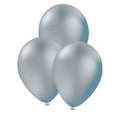 10 Luftballons Silber - Unifarben