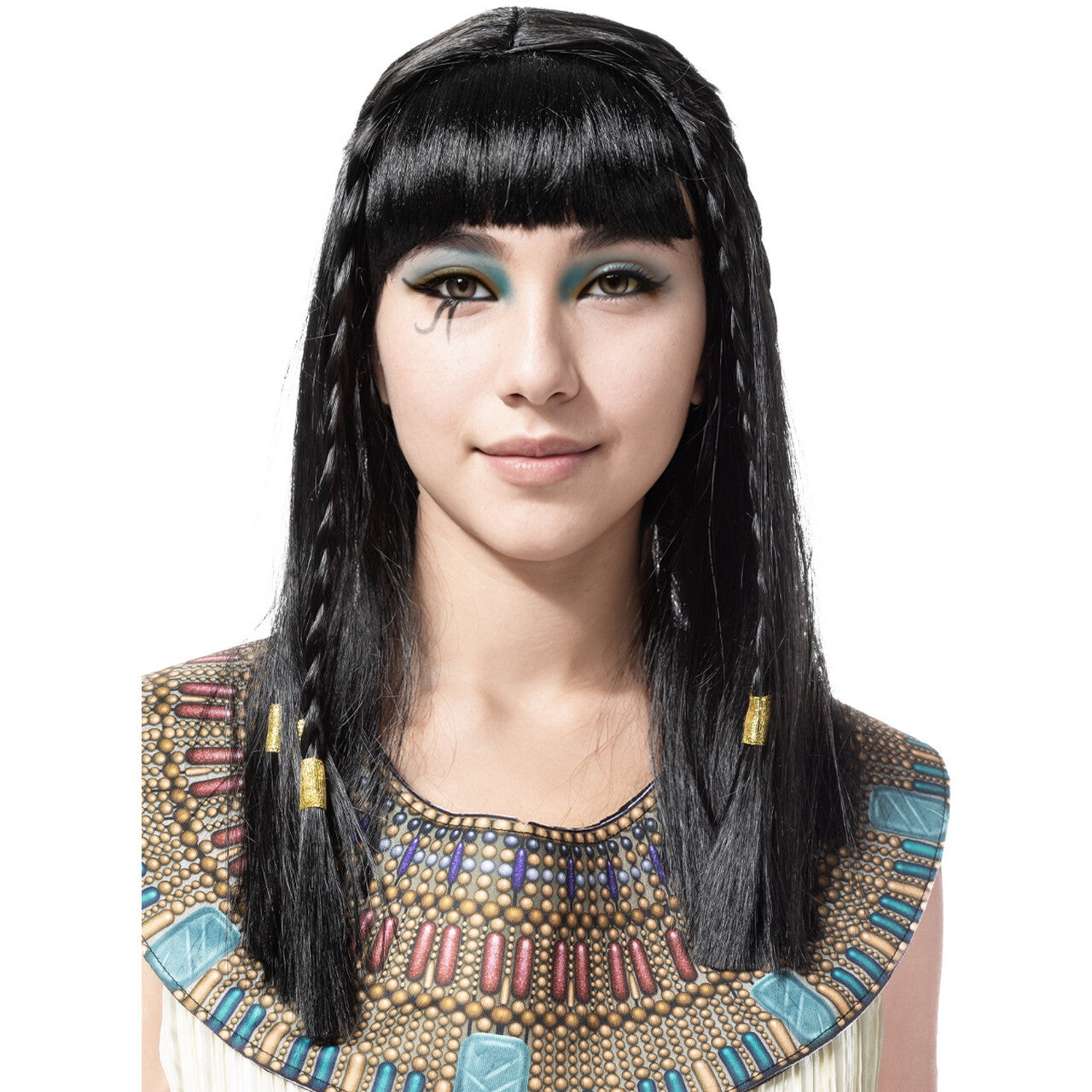 Op deze afbeelding zie je een Accessoires, van het merk Funidelia. Egyptische Schoonheid Cleo Patra Pruik