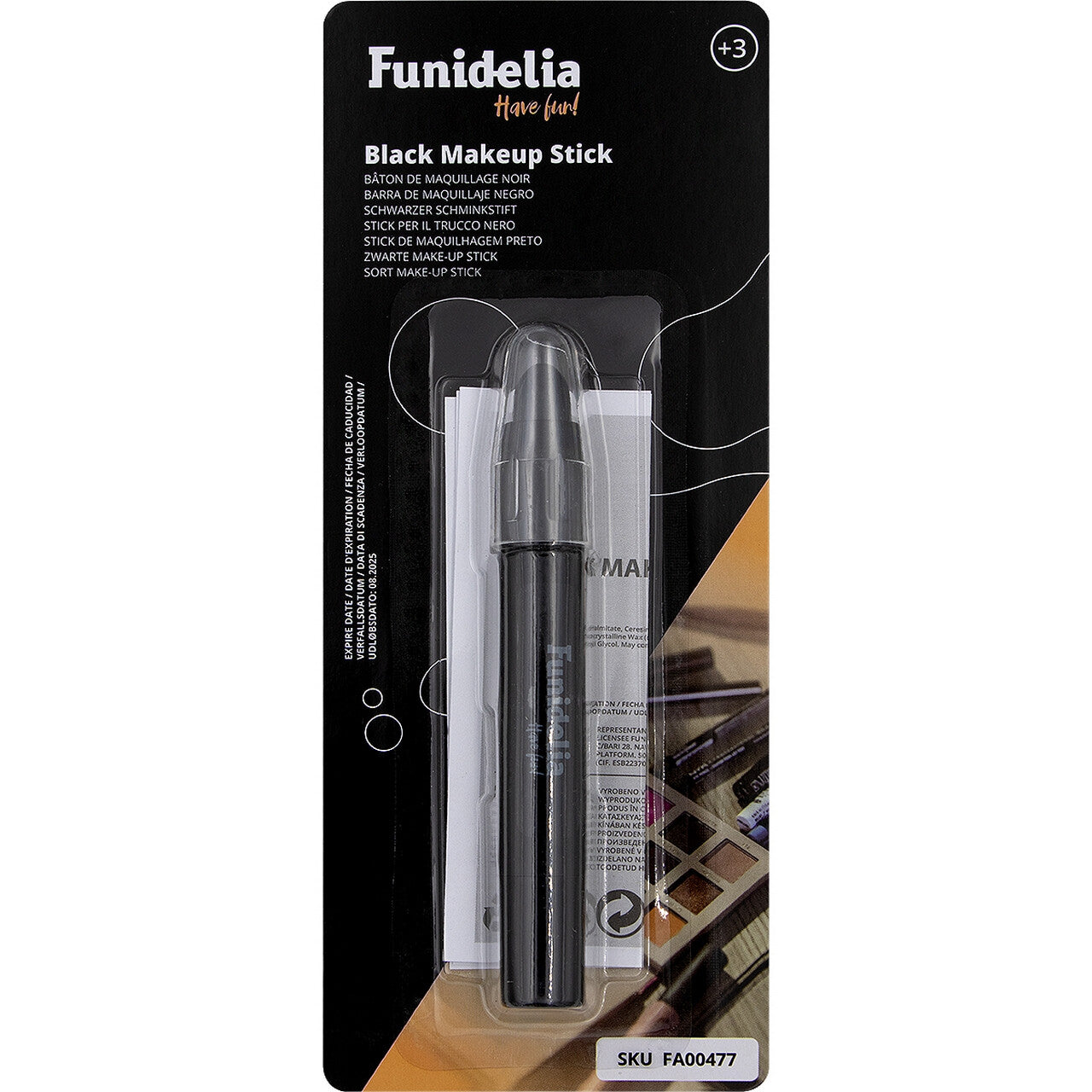 Op deze afbeelding zie je een Accessoires, van het merk Funidelia. Dikke Make-Up Stift Zwart