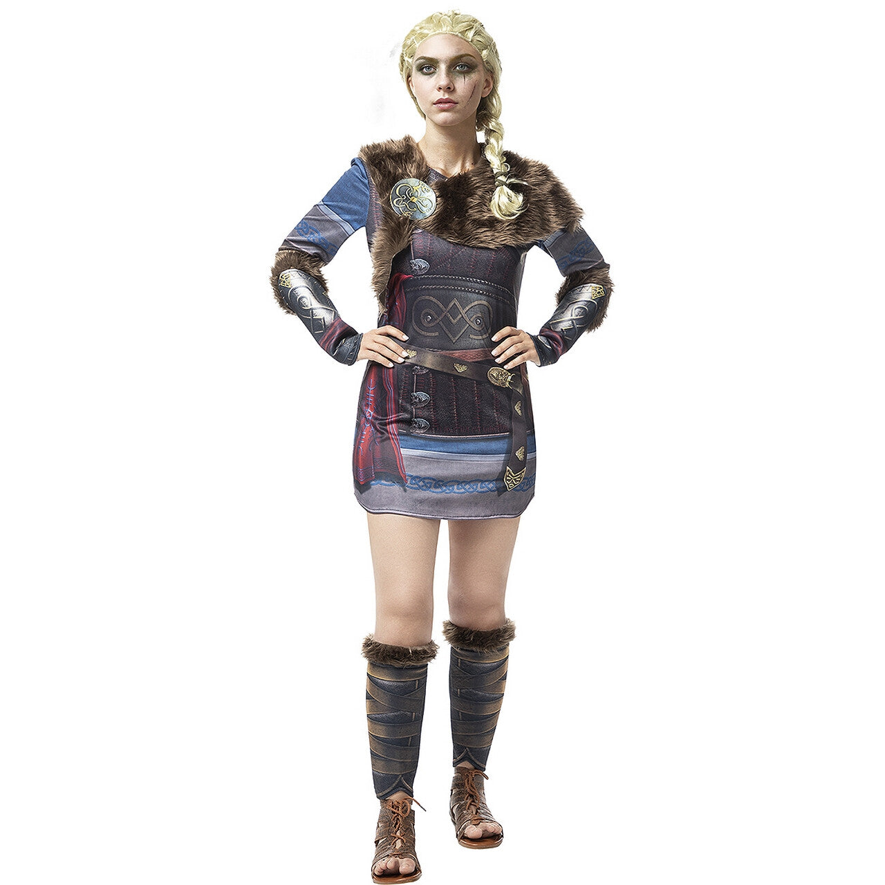 Op deze afbeelding zie je een Kostuums, van het merk Funidelia. Assassins Creed Valhalla De Onverschrokken Krijger Vrouw Kostuum