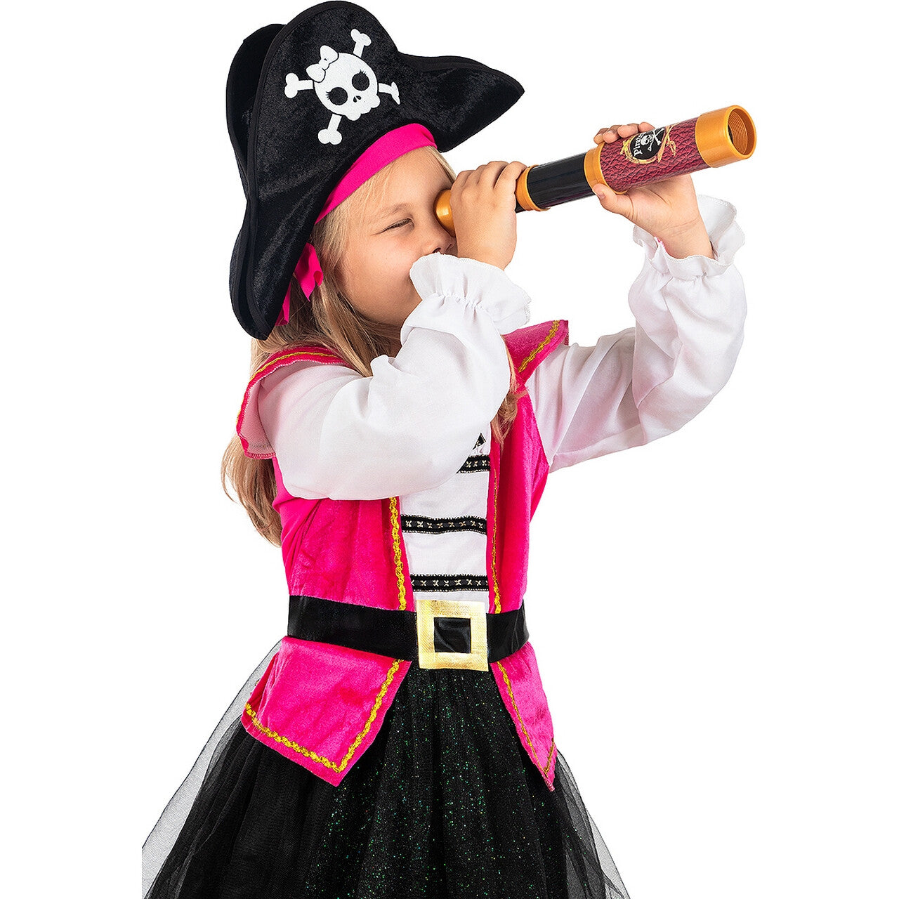 Op deze afbeelding zie je een Kostuums, van het merk Funidelia. Op Zoek Naar Diamanten Piraat Pink Meisje Kostuum