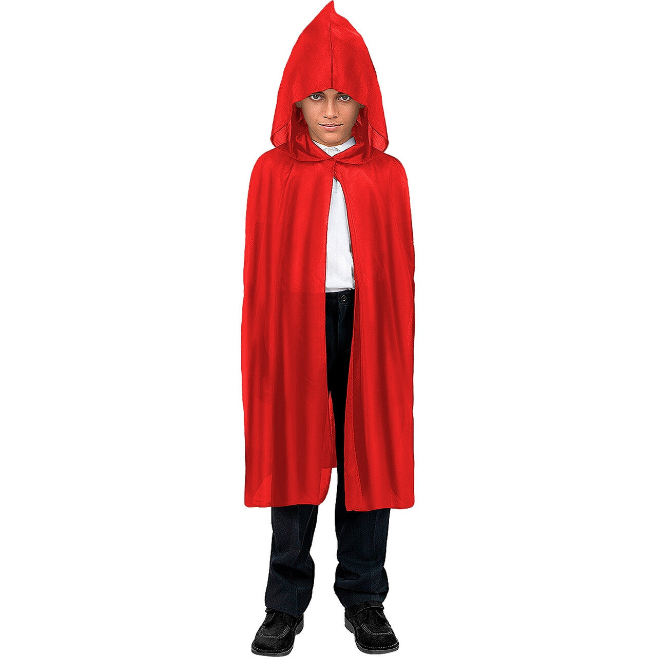 Op deze afbeelding zie je een Kostuums, van het merk Funidelia. Rode Mysterieuze Cape Kind Kostuum