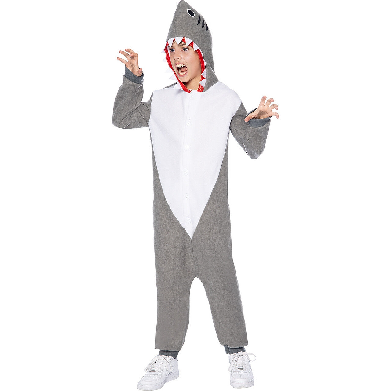 Op deze afbeelding zie je een Kostuums, van het merk Funidelia. Shark Love Attack Kind Kostuum