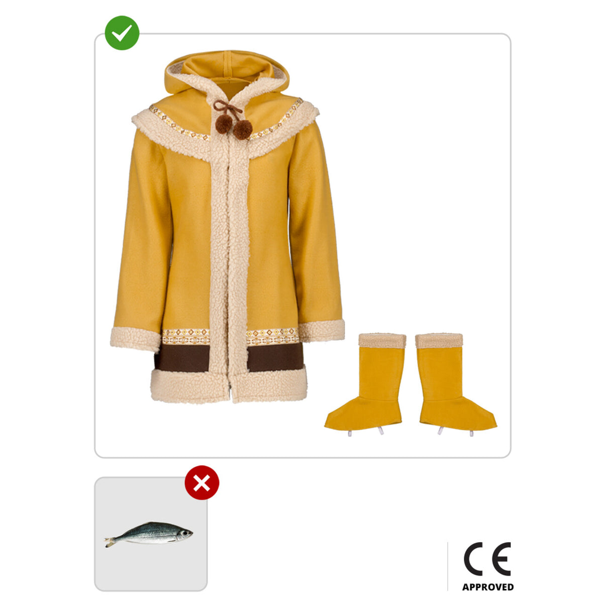 Op deze afbeelding zie je een Kostuums, van het merk Funidelia. Eskimo Ellie Vrouw Kostuum