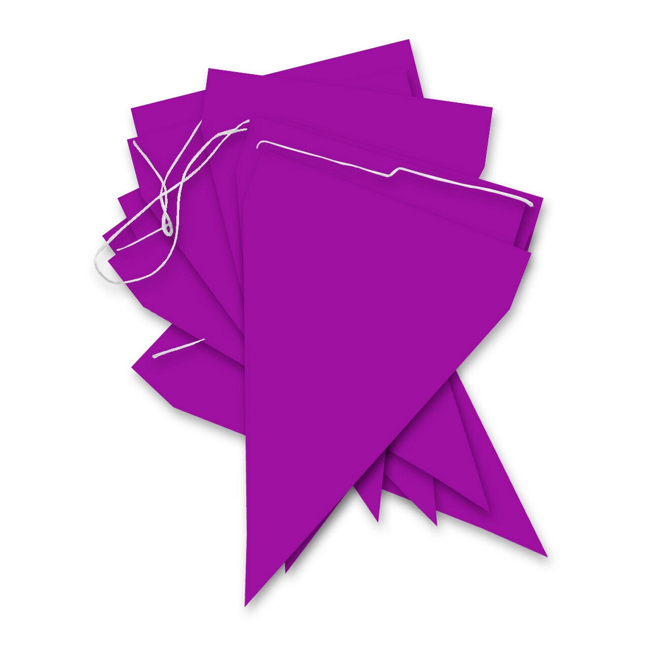 Op deze afbeelding zie je een Decoratie, van het merk Funidelia. Purple Party Vlaggenlijn 9 Wimpels 3 Meter