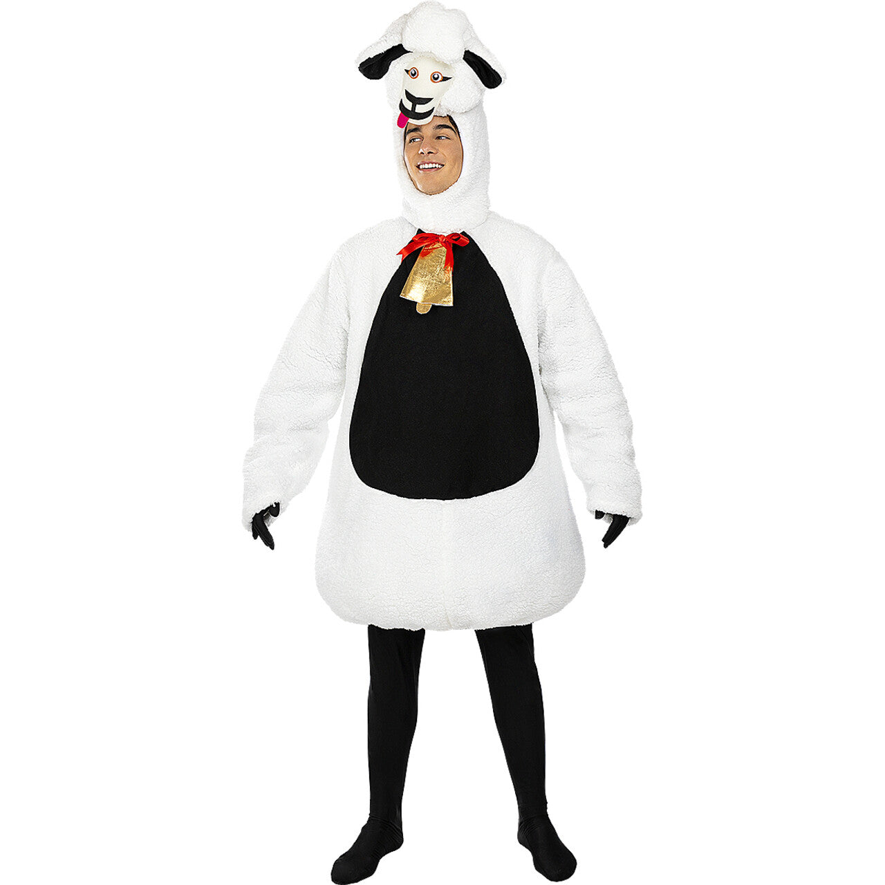 Op deze afbeelding zie je een Kostuums, van het merk Funidelia. Over De Dam Gesprongen Schaap Kostuum