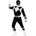 Zwarte Power Ranger Zack Man Kostuum
