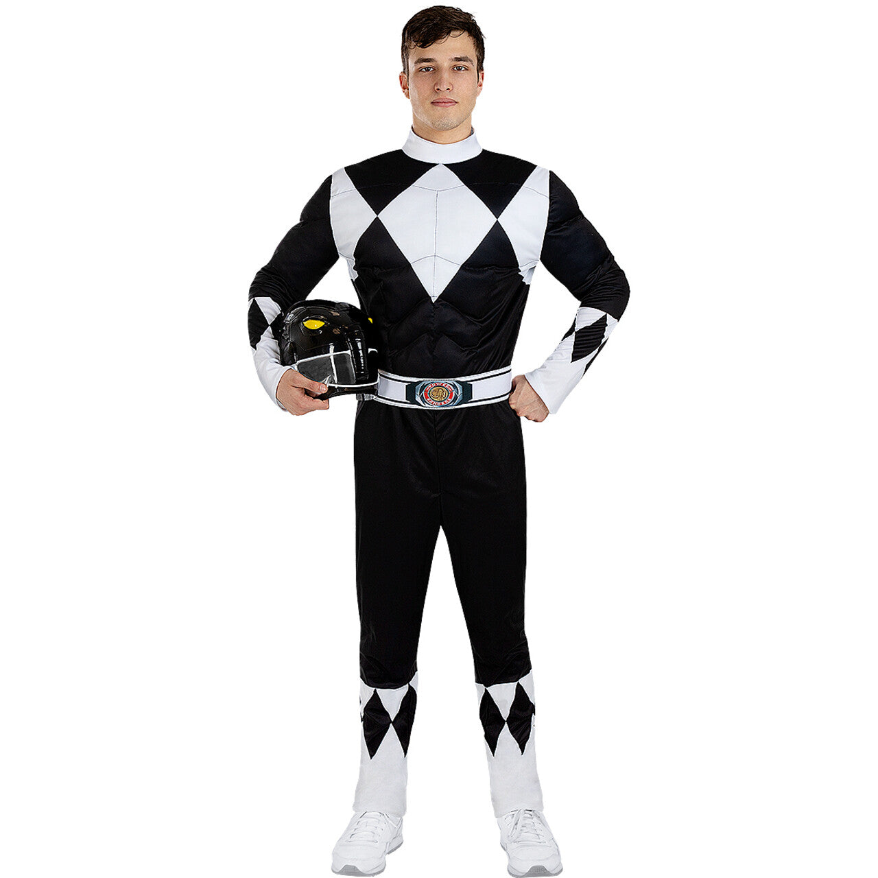 Op deze afbeelding zie je een Kostuums, van het merk Funidelia. Zwarte Power Ranger Zack Man Kostuum