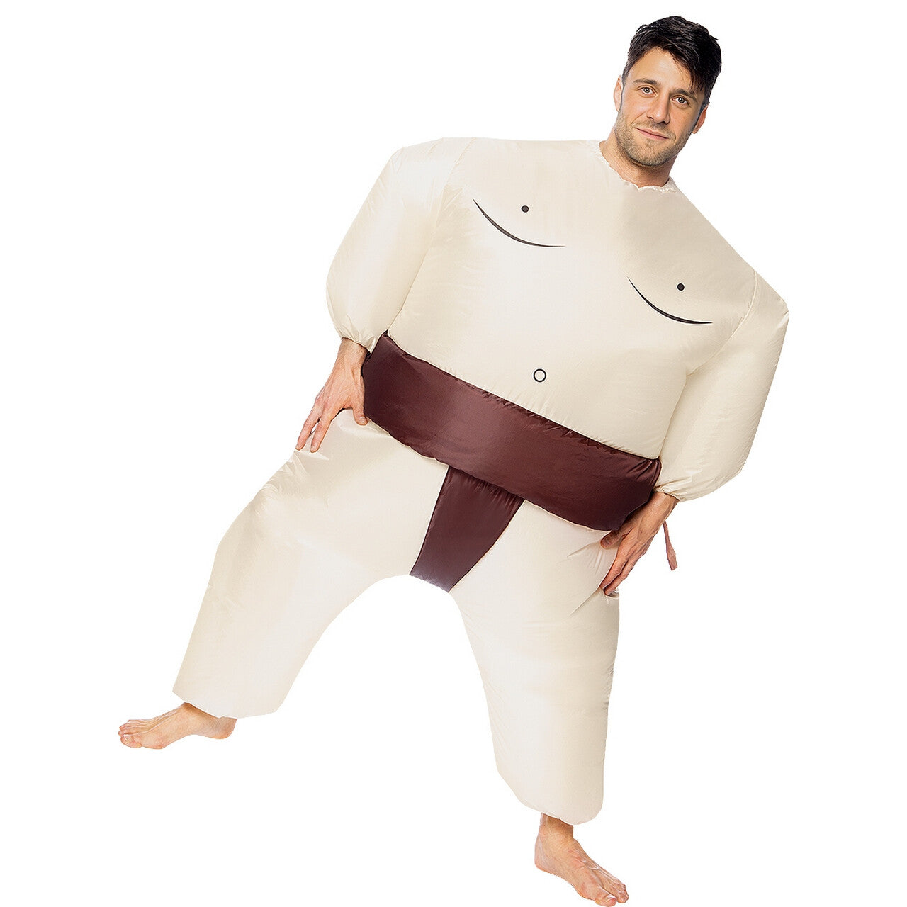 Op deze afbeelding zie je een Kostuums, van het merk Funidelia. Opblaasbare Sumo Worstelaar Rick Ishi Kostuum