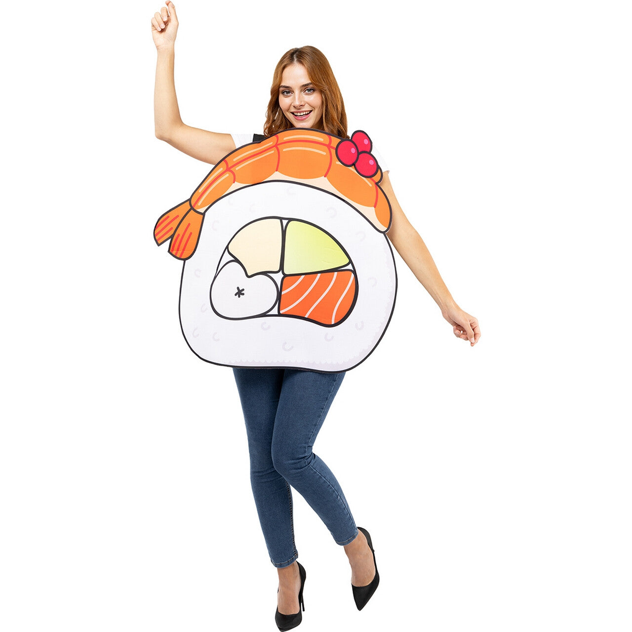 Op deze afbeelding zie je een Kostuums, van het merk Funidelia. Lekker Sushi Hapje Kostuum