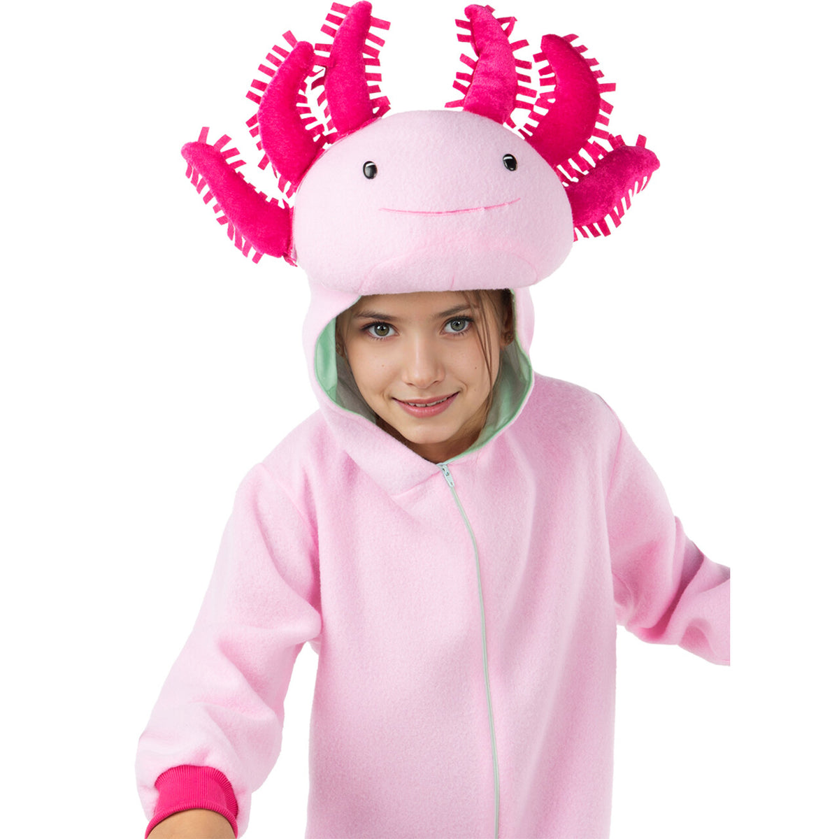 Op deze afbeelding zie je een Kostuums, van het merk Funidelia. Schattige Axolotl Kind Kostuum