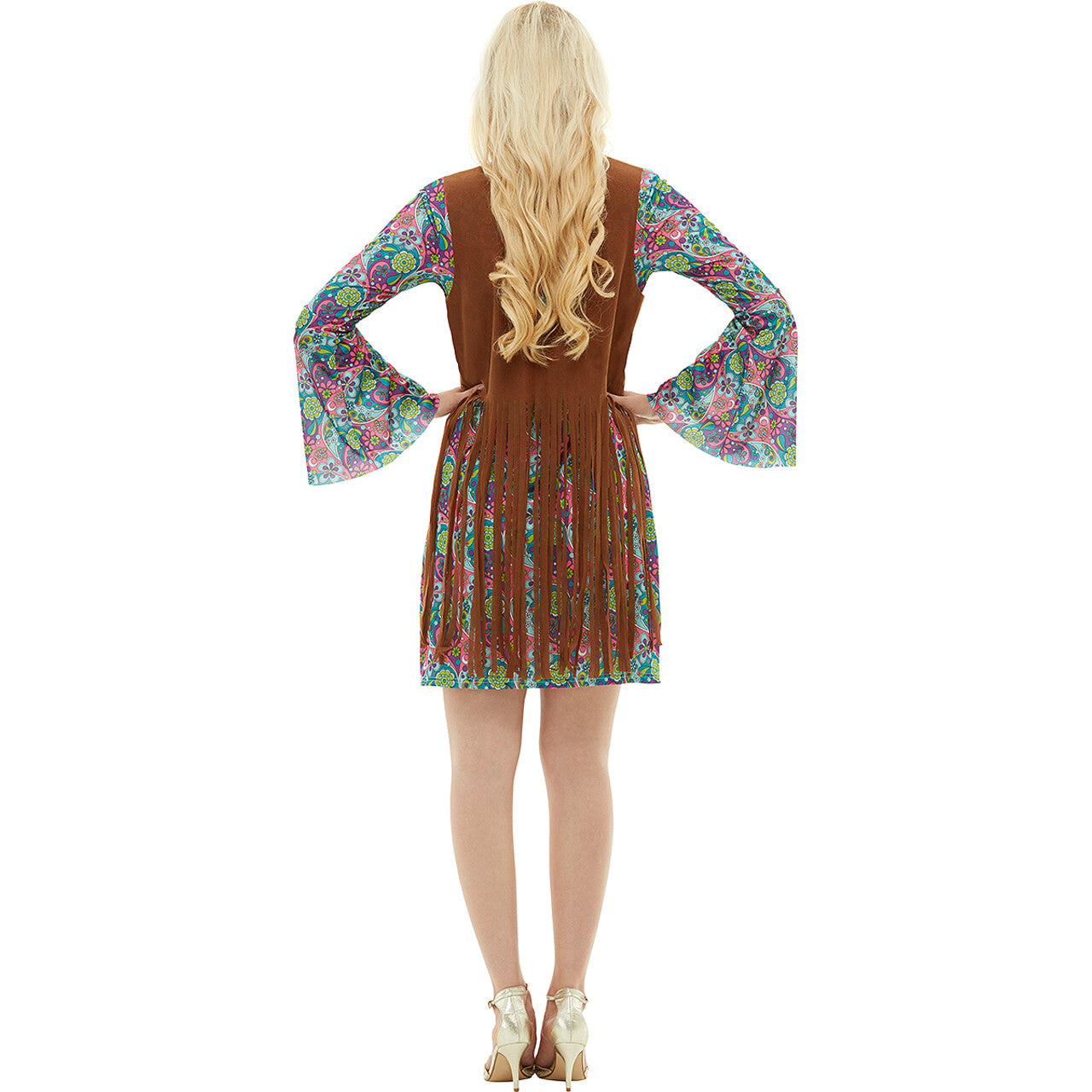 Op deze afbeelding zie je een Kostuums, van het merk Funidelia. Hippe Hippie Bloemenliefde Madelief Vrouw Kostuum