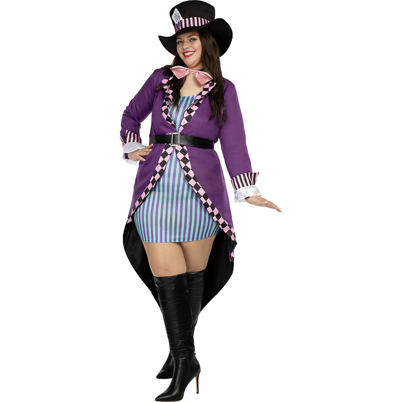 Op deze afbeelding zie je een Kostuums, van het merk Funidelia. Gek En Sexy Mad Hatter Dame Vrouw Kostuum