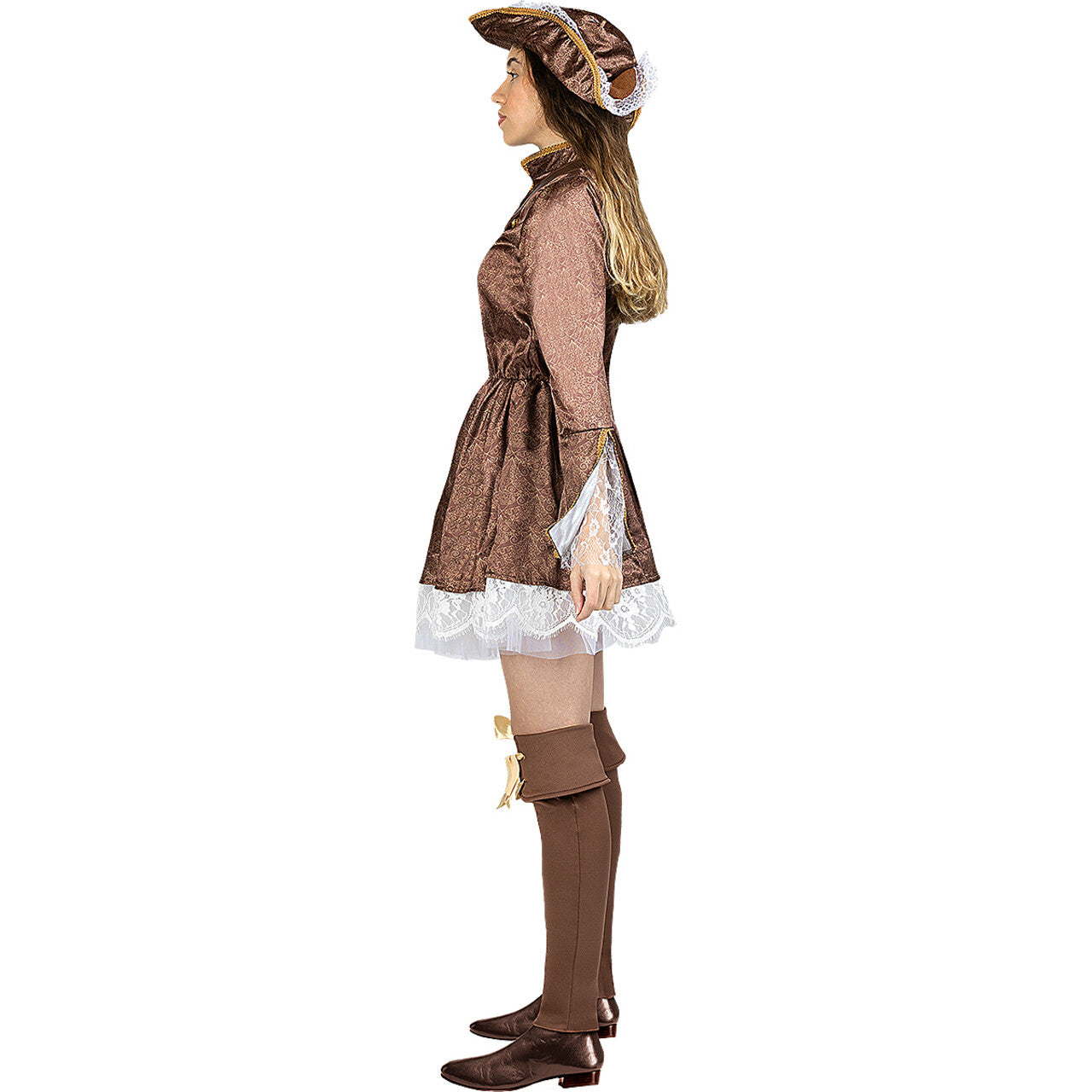 Op deze afbeelding zie je een Kostuums, van het merk Funidelia. Brocaat Pirate Jurk Vrouw