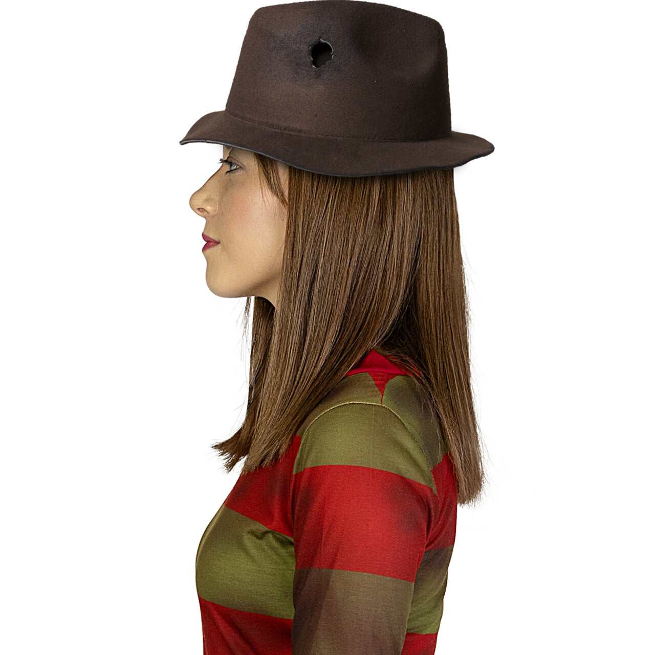 Op deze afbeelding zie je een Accessoires, van het merk Funidelia. Bruine Freddy Krueger Hoed Met Gat