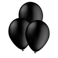 10 Luftballons Schwarz - Unifarben