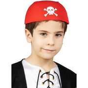 Op deze afbeelding zie je een Accessoires, van het merk Funidelia. Piraten Hoed Rood Met Doodshoofd