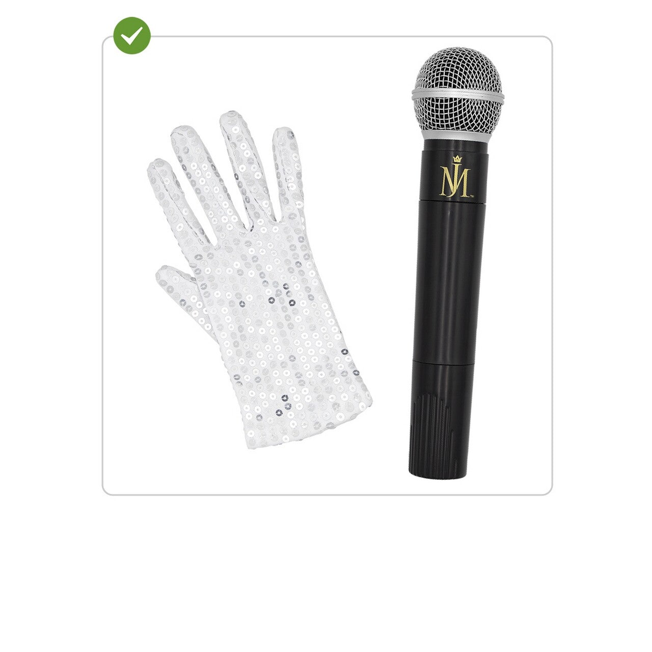 Op deze afbeelding zie je een Accessoires, van het merk Funidelia. King Of Pop Handschoen En Microfoon