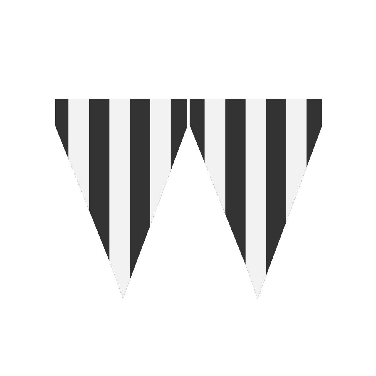 Op deze afbeelding zie je een Decoratie, van het merk Funidelia. Back To Black Vlaggenlijn 9 Wimpels 3 Meter