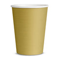 8 Pappbecher Gold - Unifarben