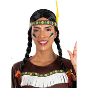 Op deze afbeelding zie je een Accessoires, van het merk Funidelia. Indianen Hoofdband Met Gele Veer