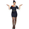 Stewardess Britney Flyhigh Vrouw Kostuum