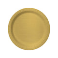 8 Pappteller Gold 23 Cm - Unifarben