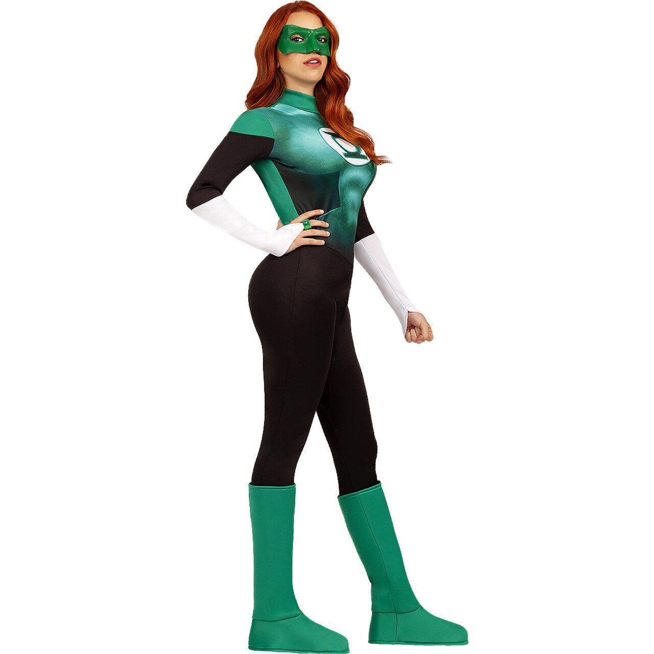 Op deze afbeelding zie je een Kostuums, van het merk Funidelia. Spicey Green Lantern Vrouw Kostuum