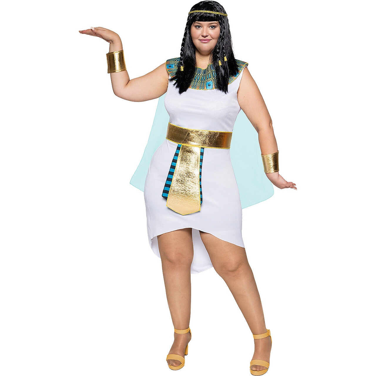 Op deze afbeelding zie je een Kostuums, van het merk Funidelia. Geliefde Koningin Van Egypte Vrouw Kostuum