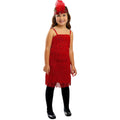 Robe Flapper Rouge Étincelante Costume