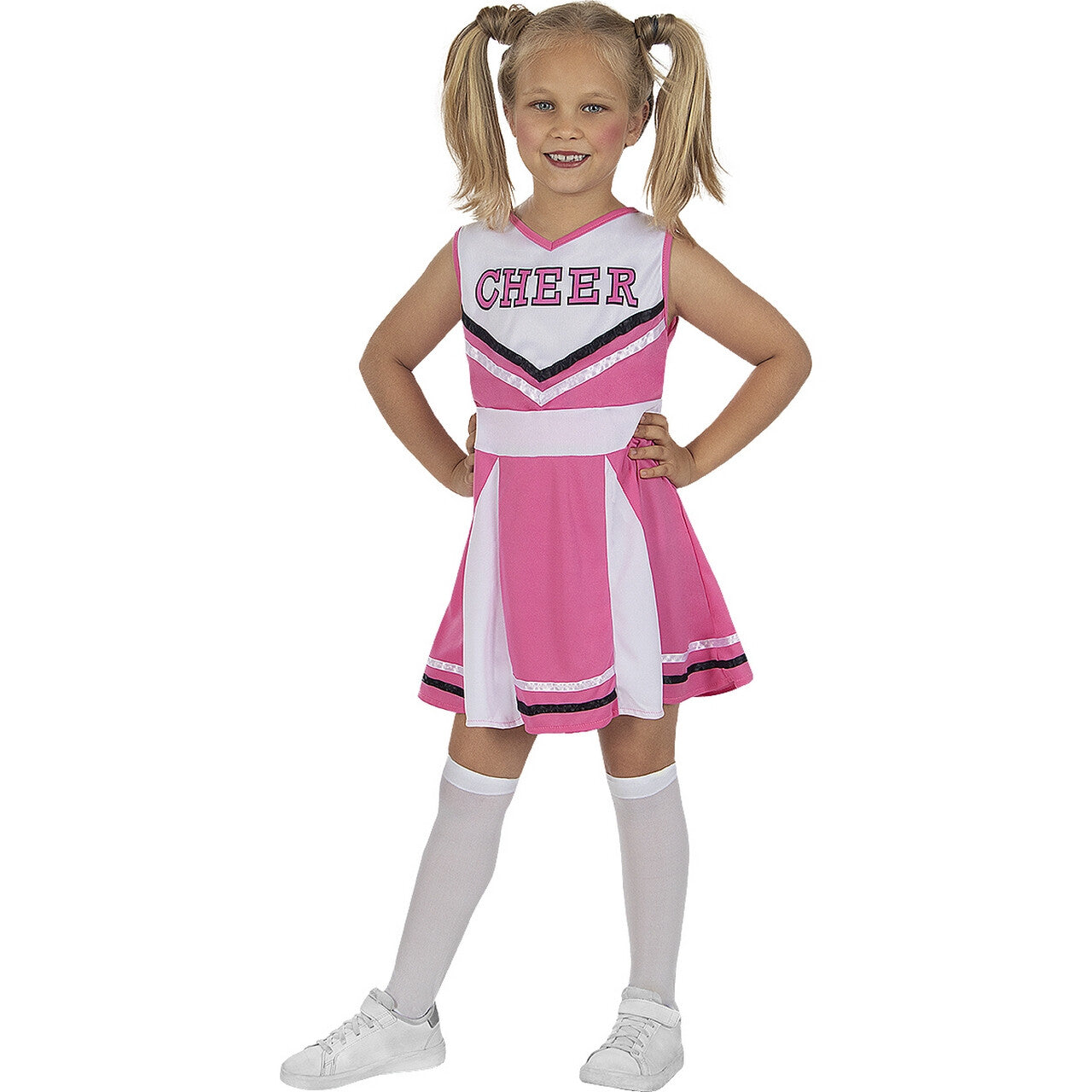 Op deze afbeelding zie je een Kostuums, van het merk Funidelia. Cheerleader Pink Team Meisje Kostuum