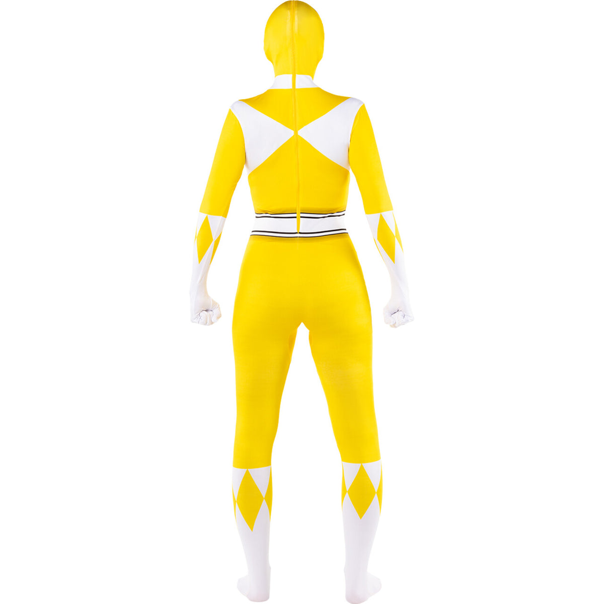 Op deze afbeelding zie je een Kostuums, van het merk Funidelia. Yellow Power Ranger™ - Second Skin Vrouw Kostuum