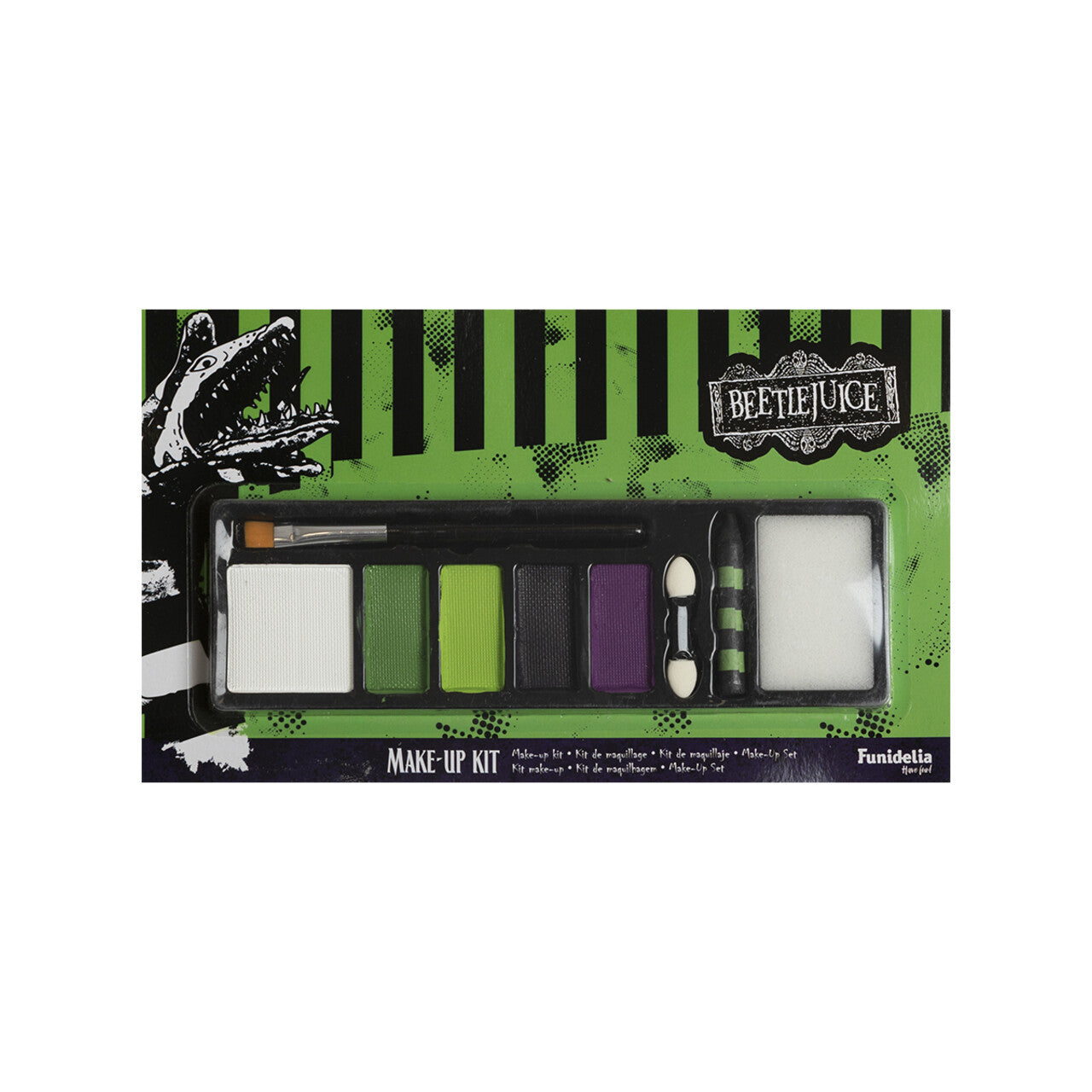Op deze afbeelding zie je een Accessoires, van het merk Funidelia. Beetlejuice Multicolor Make Up Set