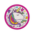 8 Einhorn Pappteller 23 Cm - Lovely Unicorn