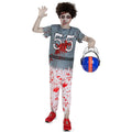 Zombie Sporter Nummer 55 Jongen Kostuum