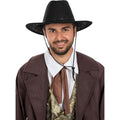 Schwarzer Schicker Cowboyhut für Erwachsene