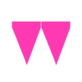 1 Fähnchengirlande Pink - Unifarben