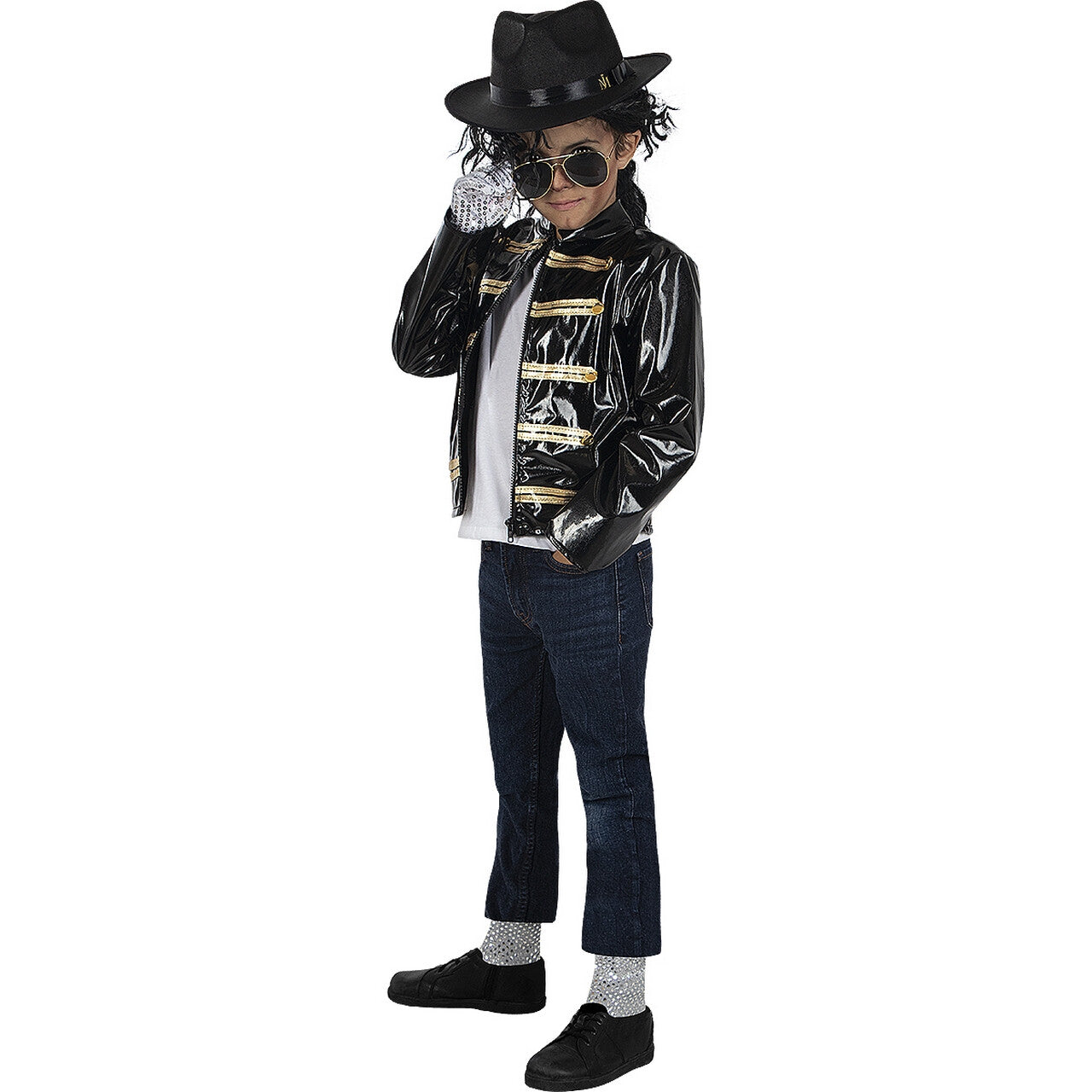 Op deze afbeelding zie je een Accessoires, van het merk Funidelia. Michael Jackson Hoed En 1 Handschoen Kind