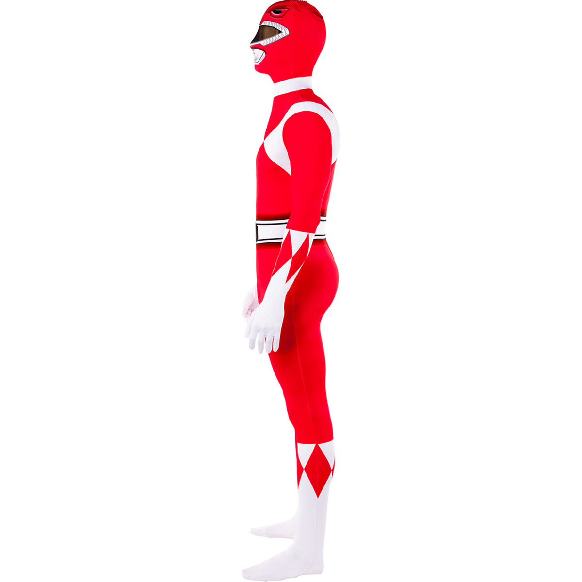 Op deze afbeelding zie je een Kostuums, van het merk Funidelia. Red Power Ranger™ - Second Skin Kostuum