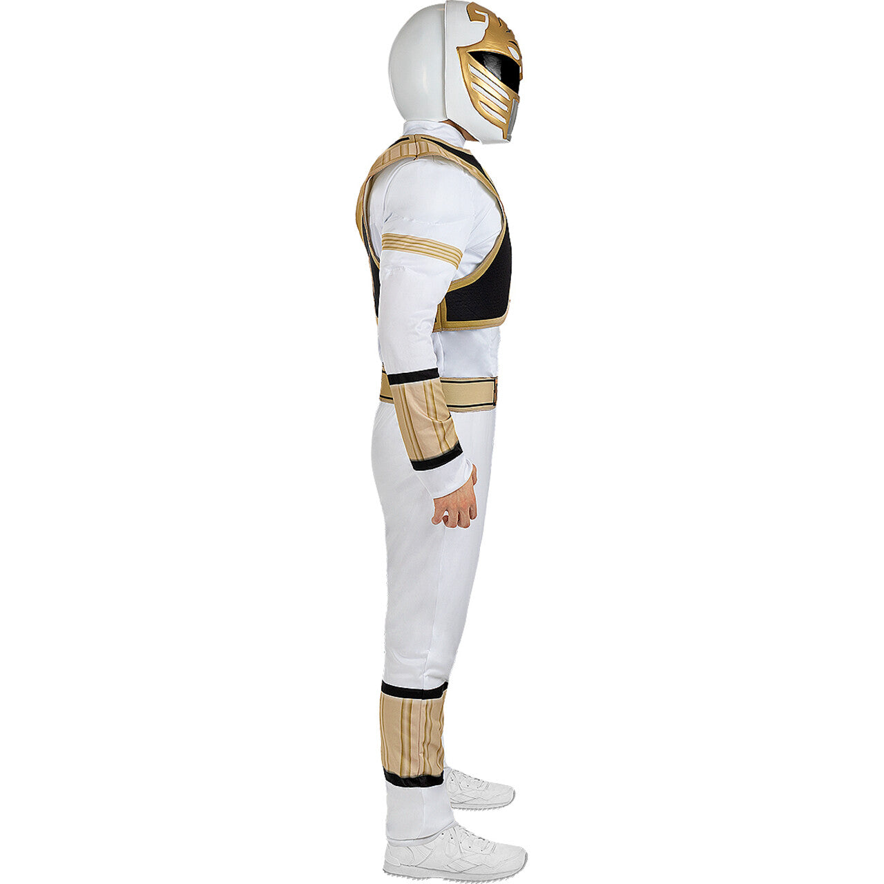 Op deze afbeelding zie je een Accessoires, van het merk Funidelia. Mighty Morphin White Power Ranger Helm