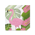 16 Serviettes 33x33cm Flamants Roses Tropicaux