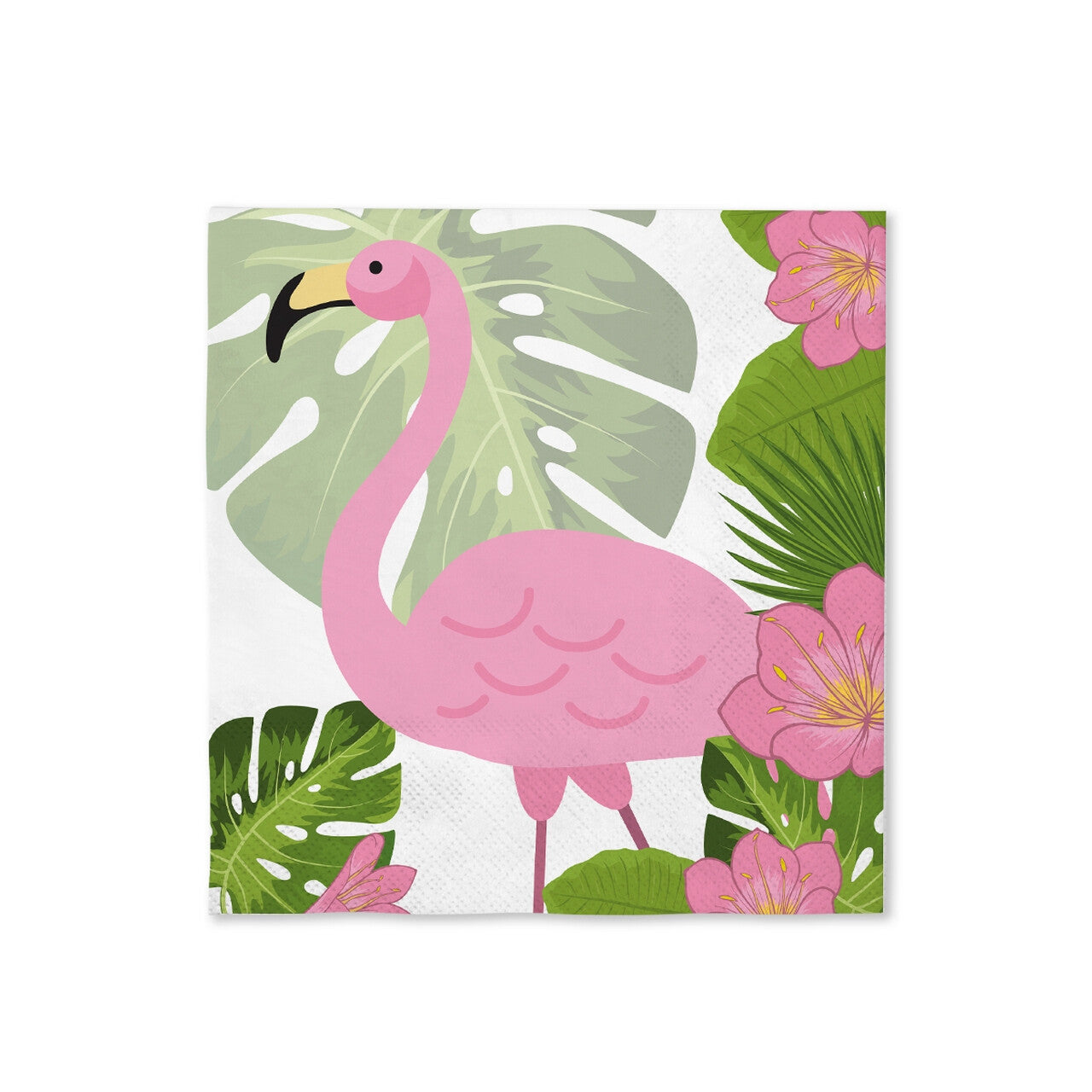 Op deze afbeelding zie je een Decoratie, van het merk Funidelia. 16 Servetten 33x33cm Tropische Flamingos