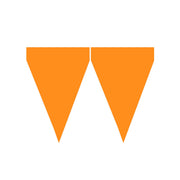 Op deze afbeelding zie je een Decoratie, van het merk Funidelia. Oranje Feest Vlaggetjes 9 Wimpels 3 Meter