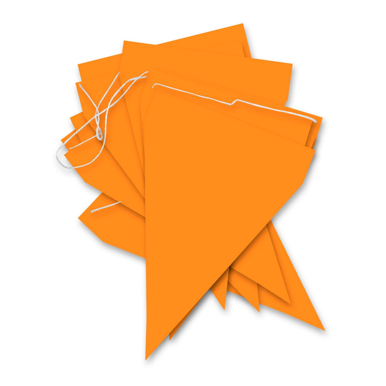 Op deze afbeelding zie je een Decoratie, van het merk Funidelia. Oranje Feest Vlaggetjes 9 Wimpels 3 Meter