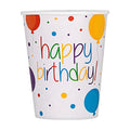 Happy Birthday Party Bekers 8 Stuks