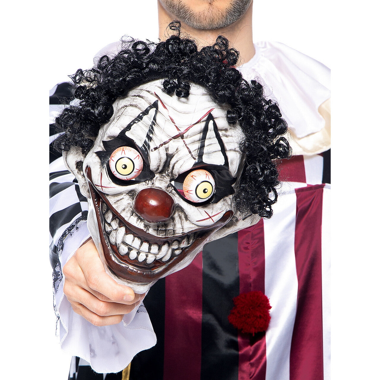 Op deze afbeelding zie je een Kostuums, van het merk Funidelia. Schrikwekkende Enge Clown Pedro Man Kostuum