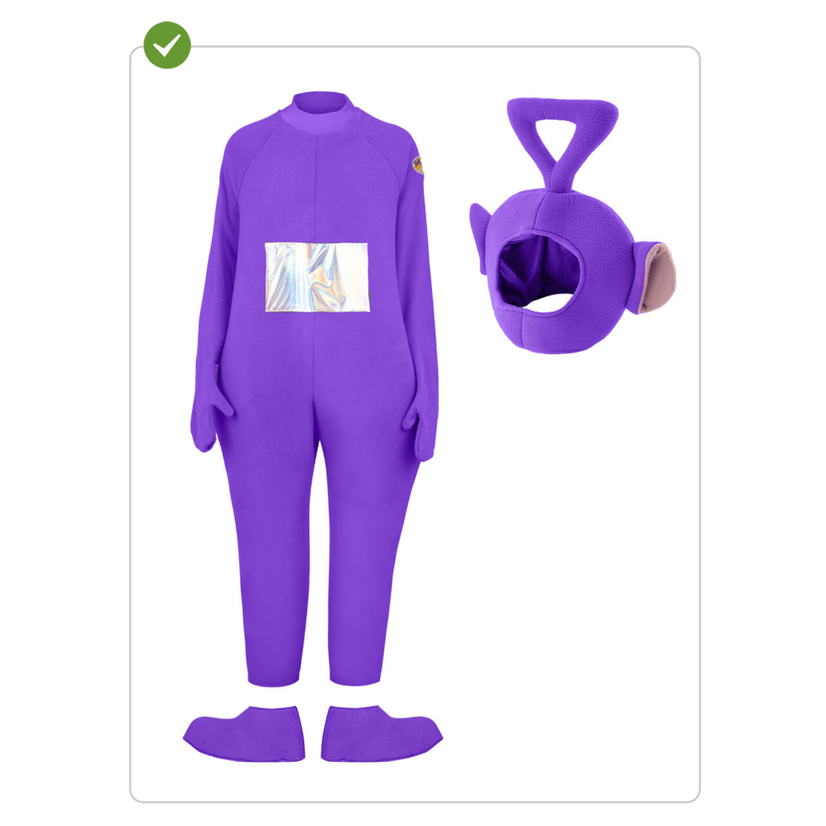 Op deze afbeelding zie je een Kostuums, van het merk Funidelia. Tinky Winky Kostuum - Teletubbies™ - Teletubbiepak
